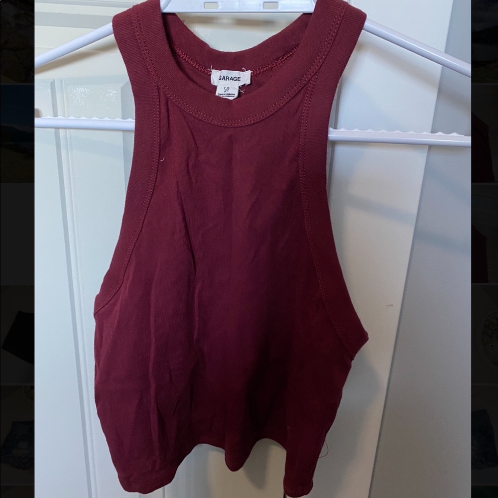 Burgandy crop top
